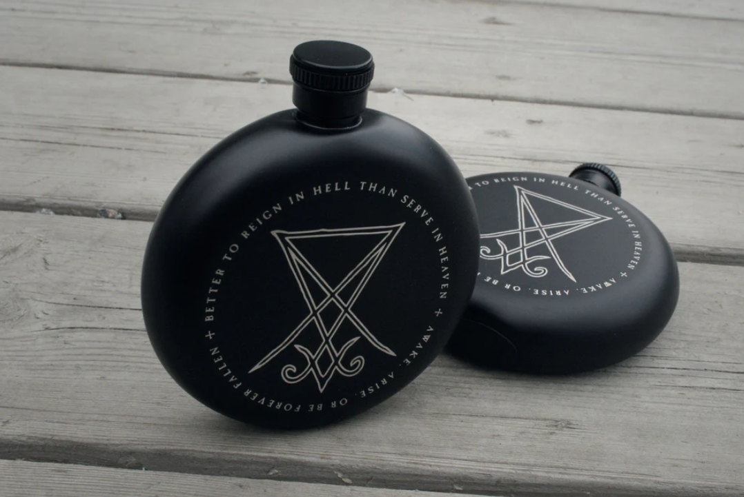 Seal of Lucifer, Lucifer Sigil - HIP FLASK