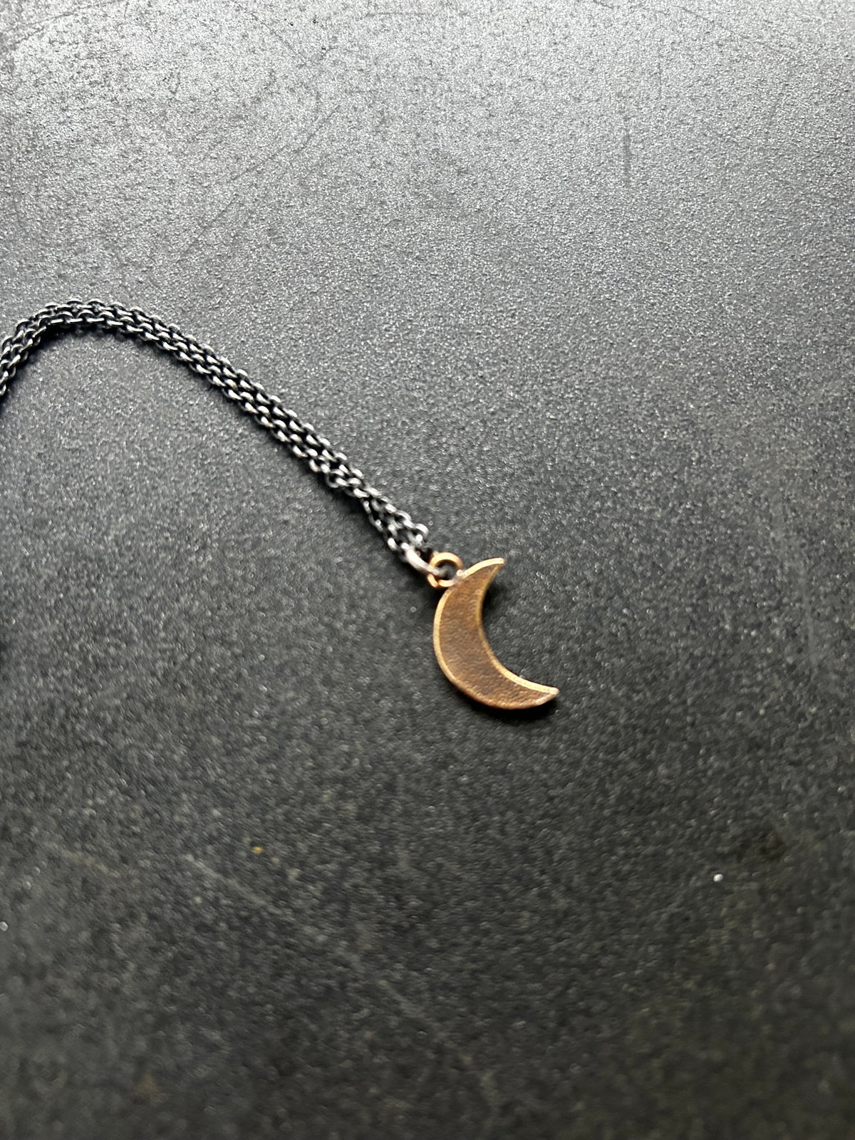 Bronze Cresent Moon Necklace