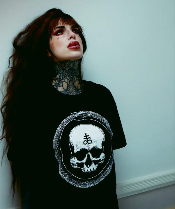 Ouroborus with leviatan cross t-shirt