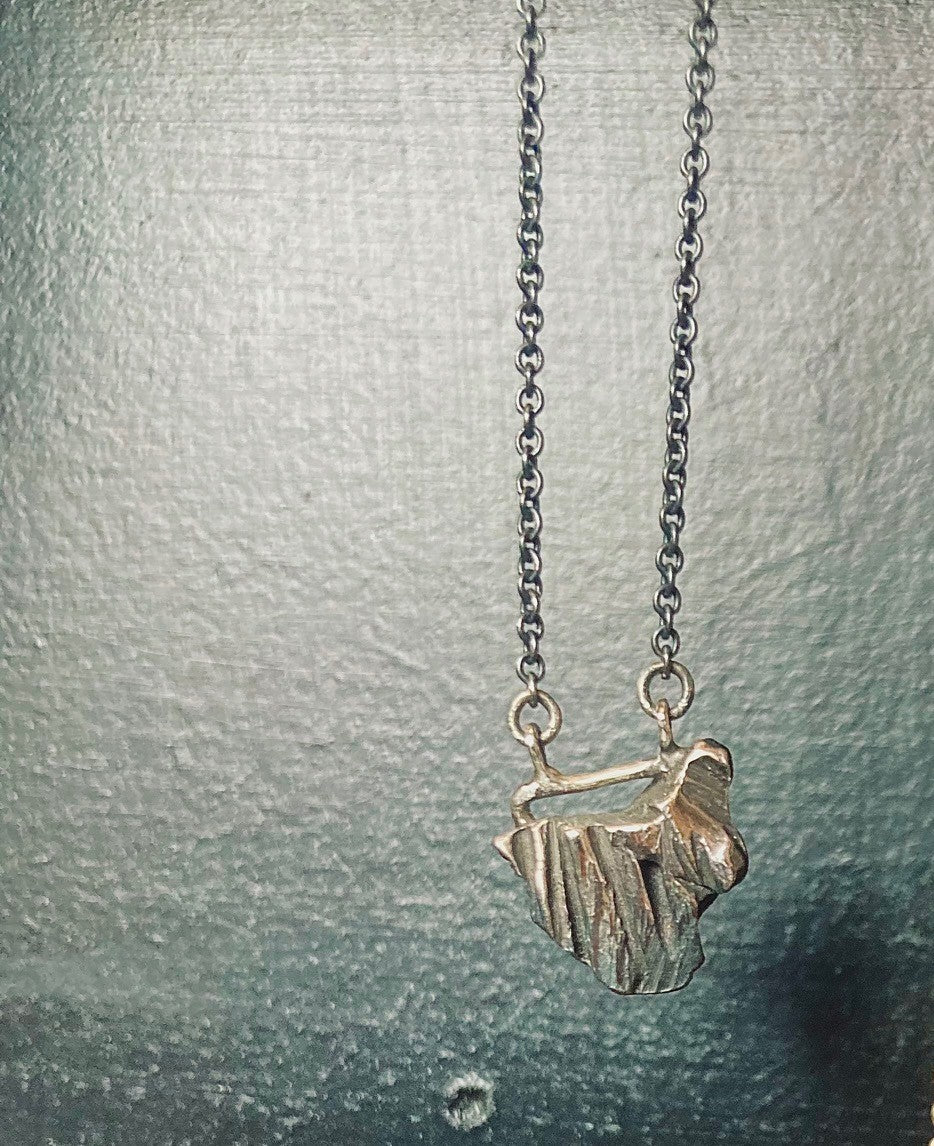 Silver Rebar Chip Necklace