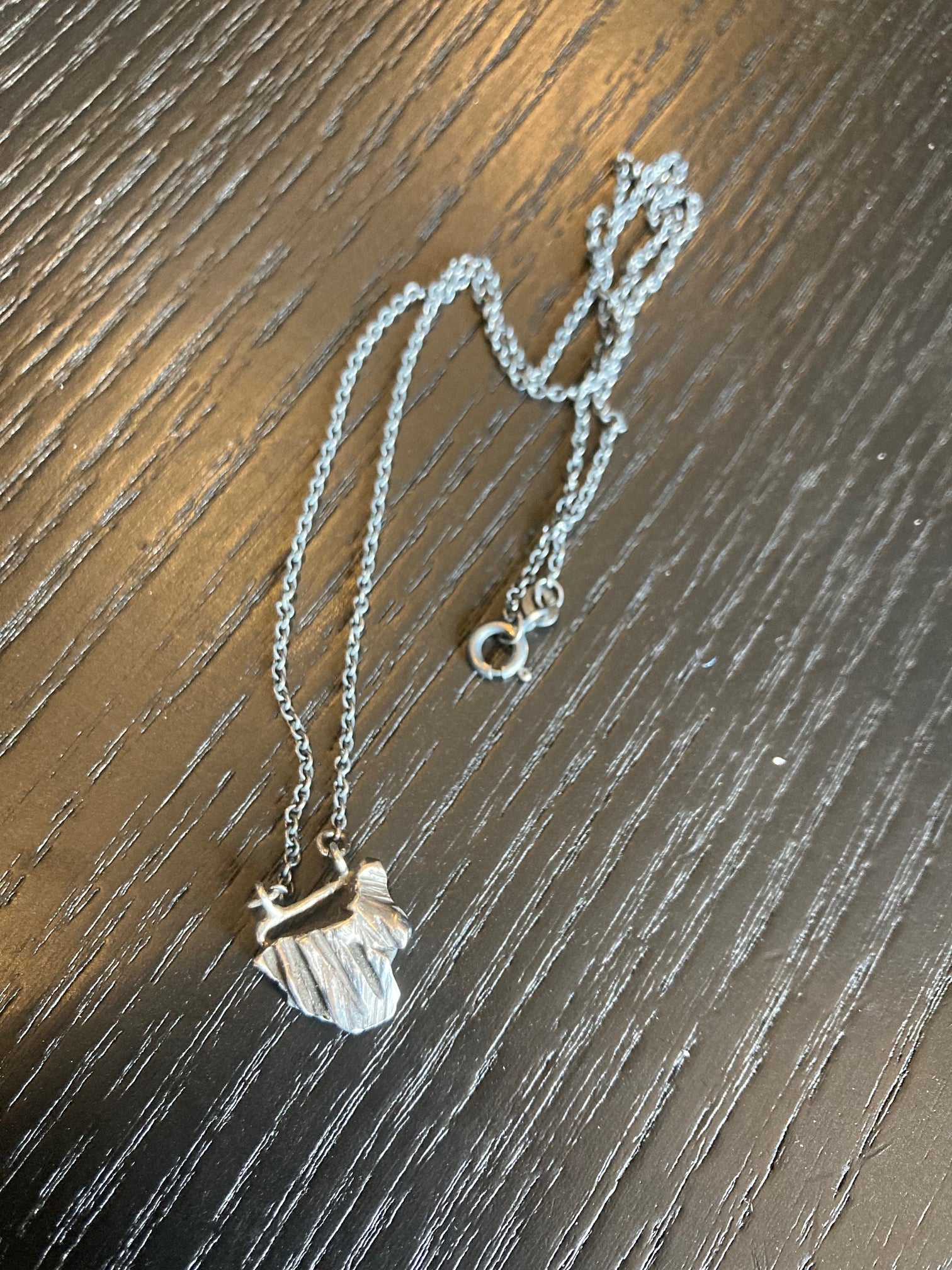 Silver Rebar Chip Necklace