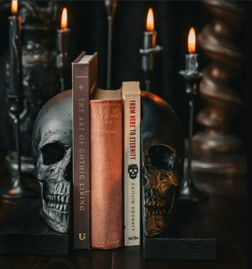 Skull Bookends