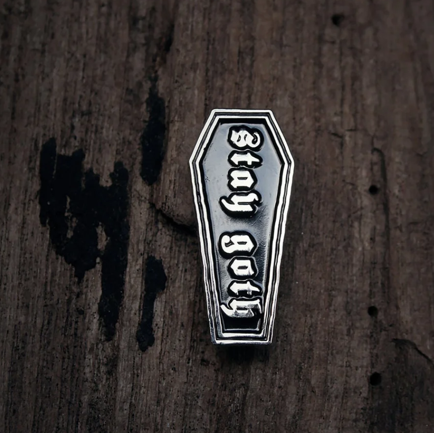 Stay Goth, coffin shaped - PIN